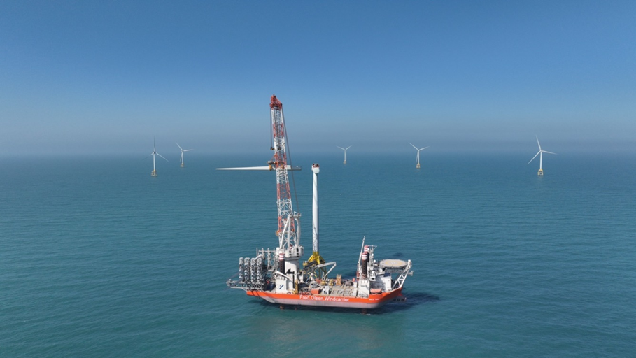 Open new window for Taiwan's 3rd offshore wind farm, Formosa 2, has completed construction and grid integration, joining green energy generation(png)
